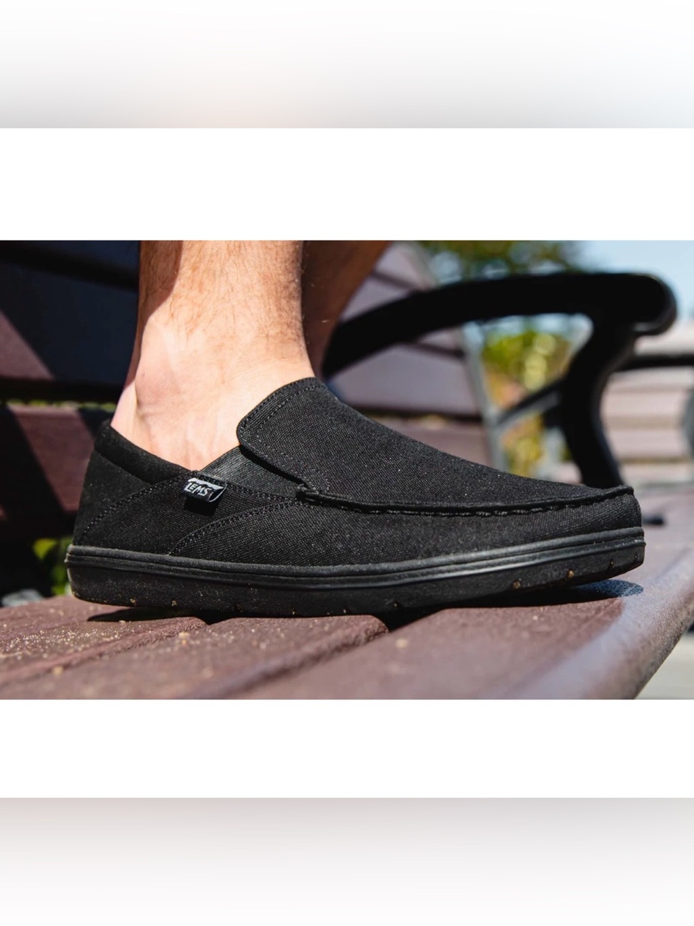 Lems Drifter Canvas Slip On Barefoot Shoes Black Unisex Womens 9.5 Mens 8 Abyss